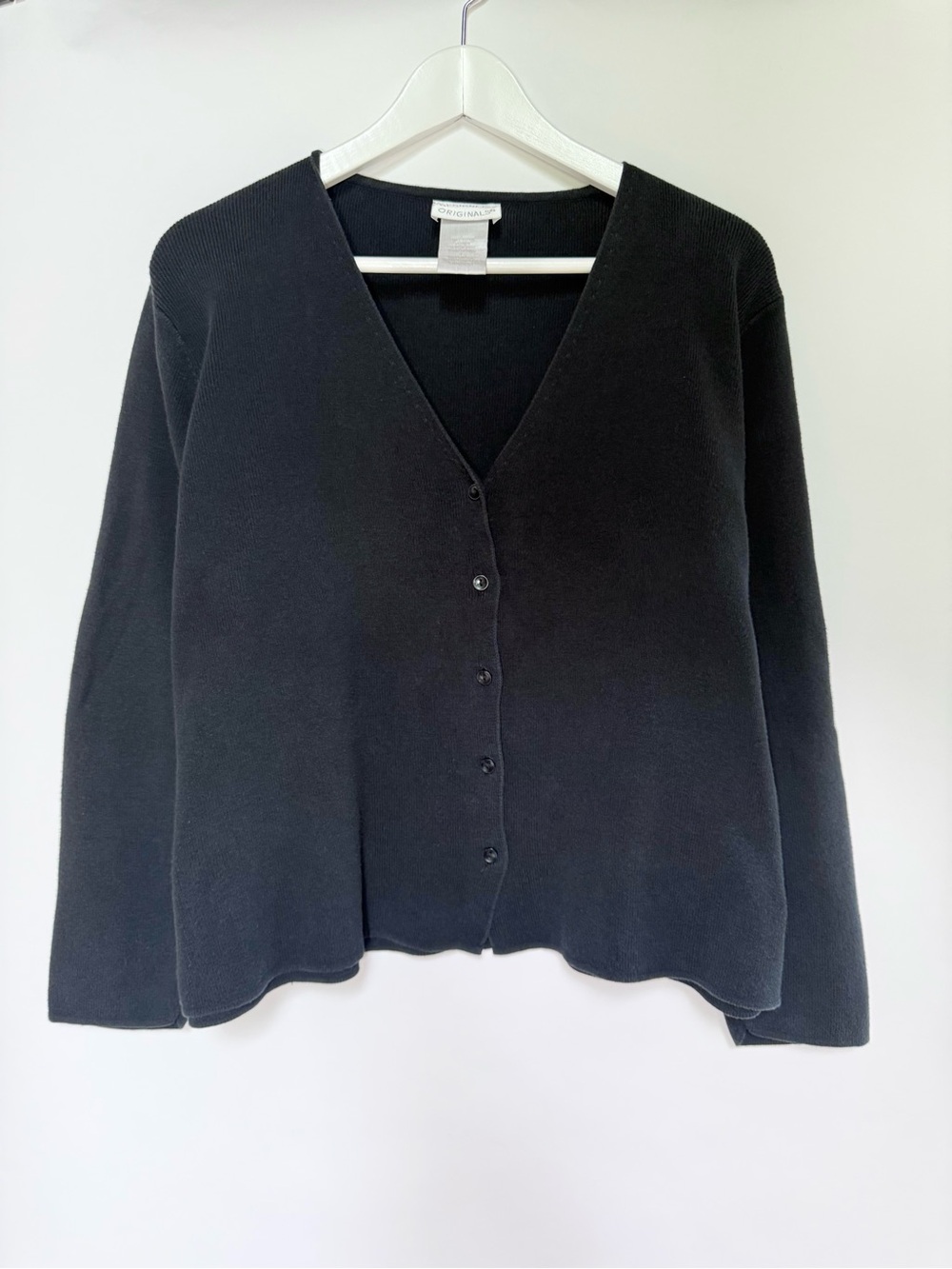 Vintage 100% Cotton Black Cardigan